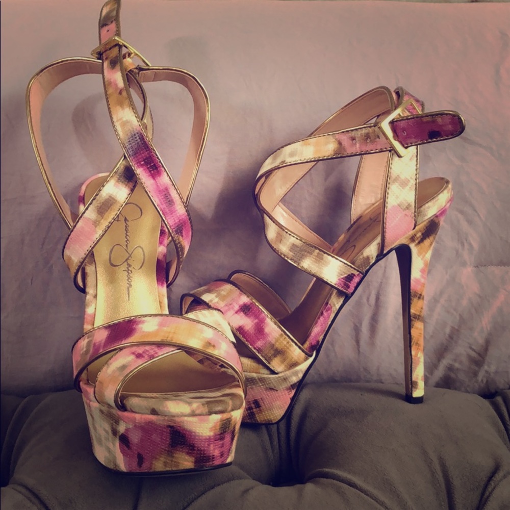 Jessica Simpson Floral Stilettos